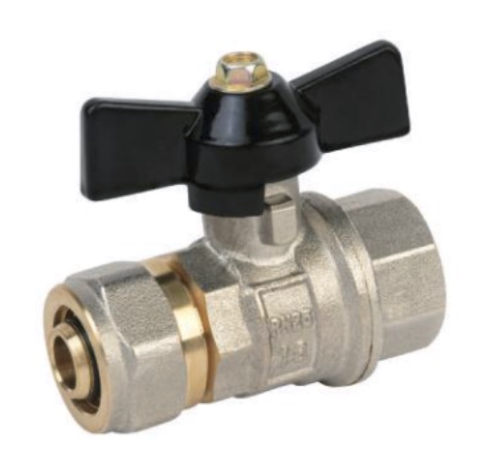 Вент/шар для м/п труб Frap F251.1604 16*1/2" ц+г