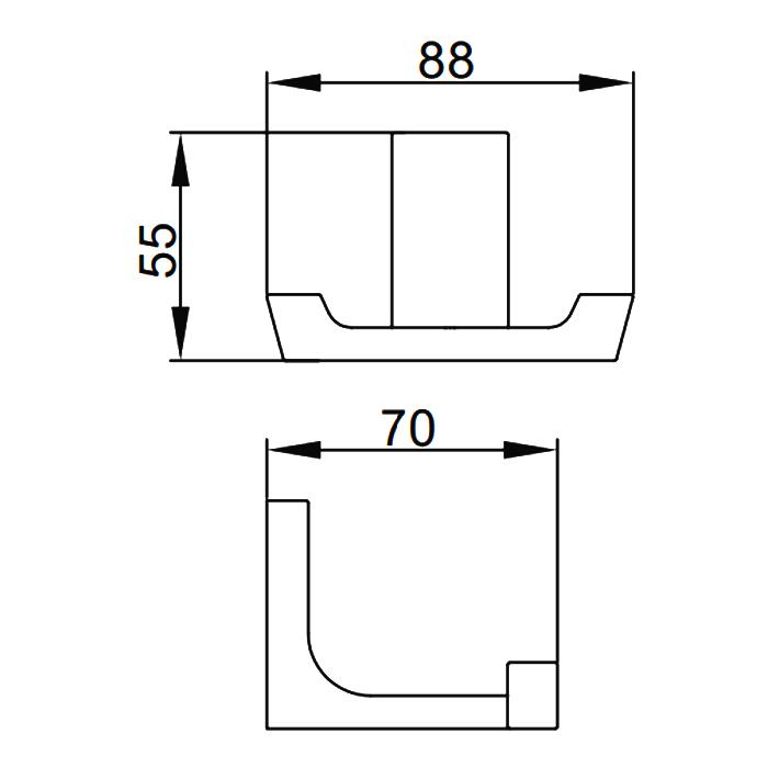 Frap F30605-2 крючок двойной хром