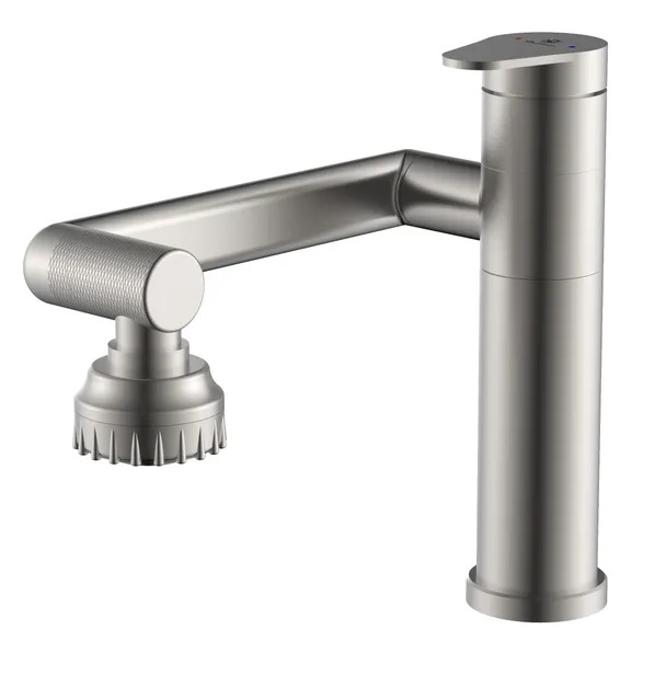 Смеситель раковина шар Diadonna D49-19015S вращающимся изливом лат сатин