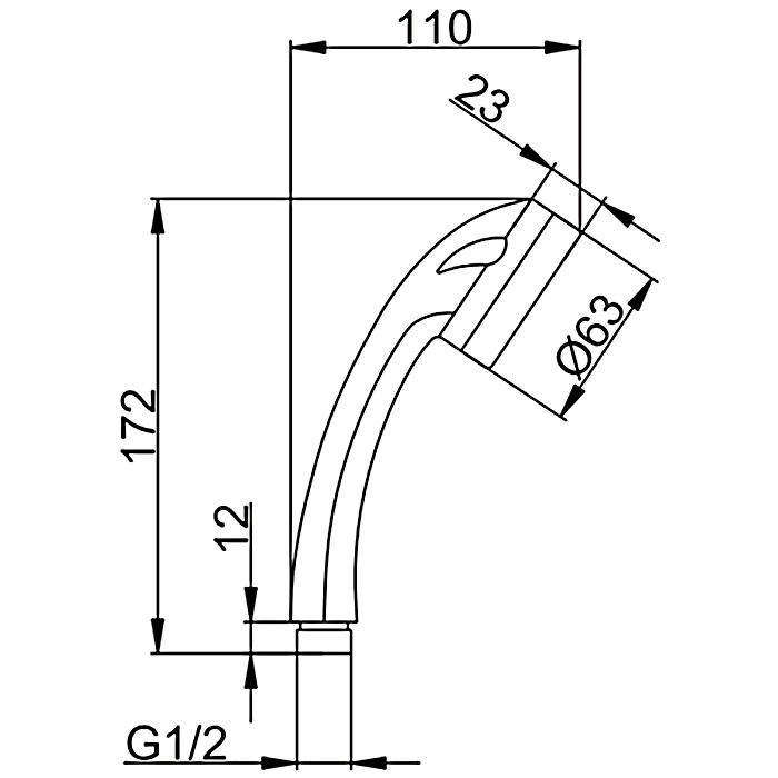 Лейка душевая Frap F011 хром 1 режим самоочистка распылитель