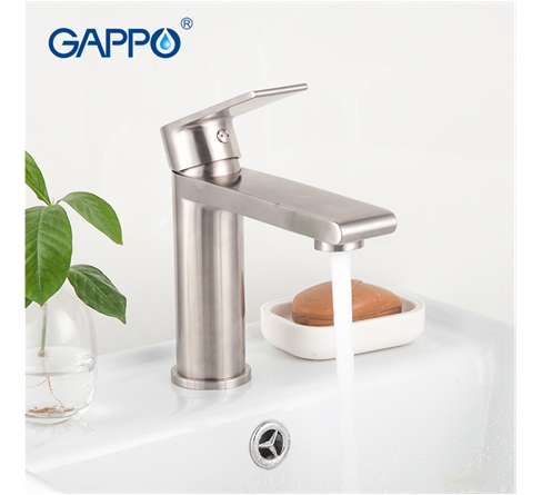 Смеситель раковина шар Gappo G1099-20 нерж 35мм сатин