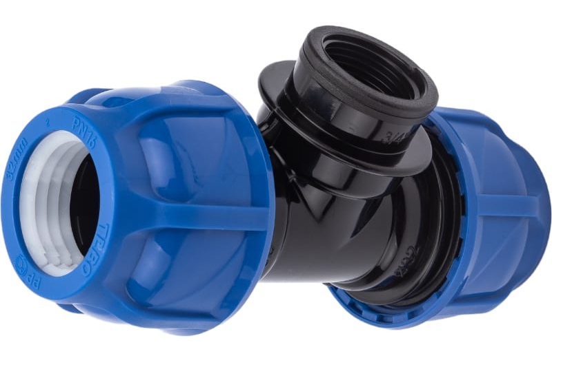 Тройник вн/р 32*1"*32 ПНД Tebo