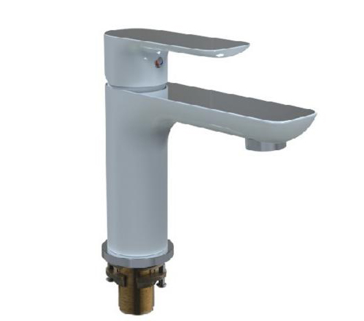 Смеситель раковина шар Gappo G1048 лат 35 мм белый/хром