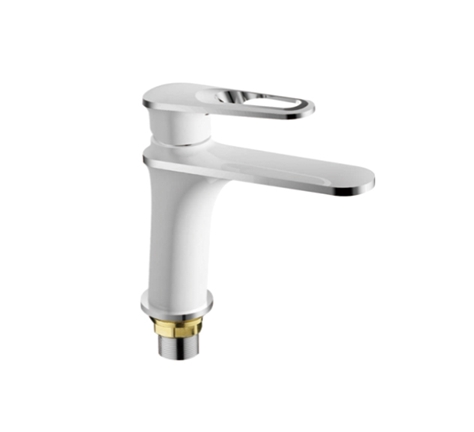 Смеситель раковина шар Frap F1049 лат 35мм белый/хром