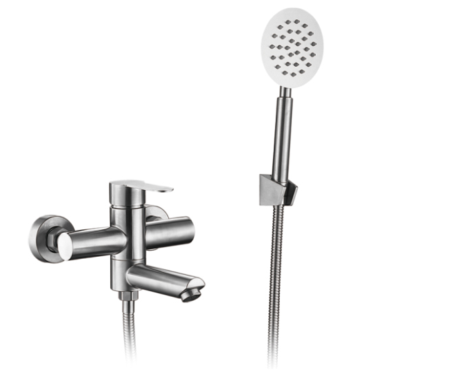 Смеситель ванна шар Frap F32801 нерж кор излив 35мм сатин