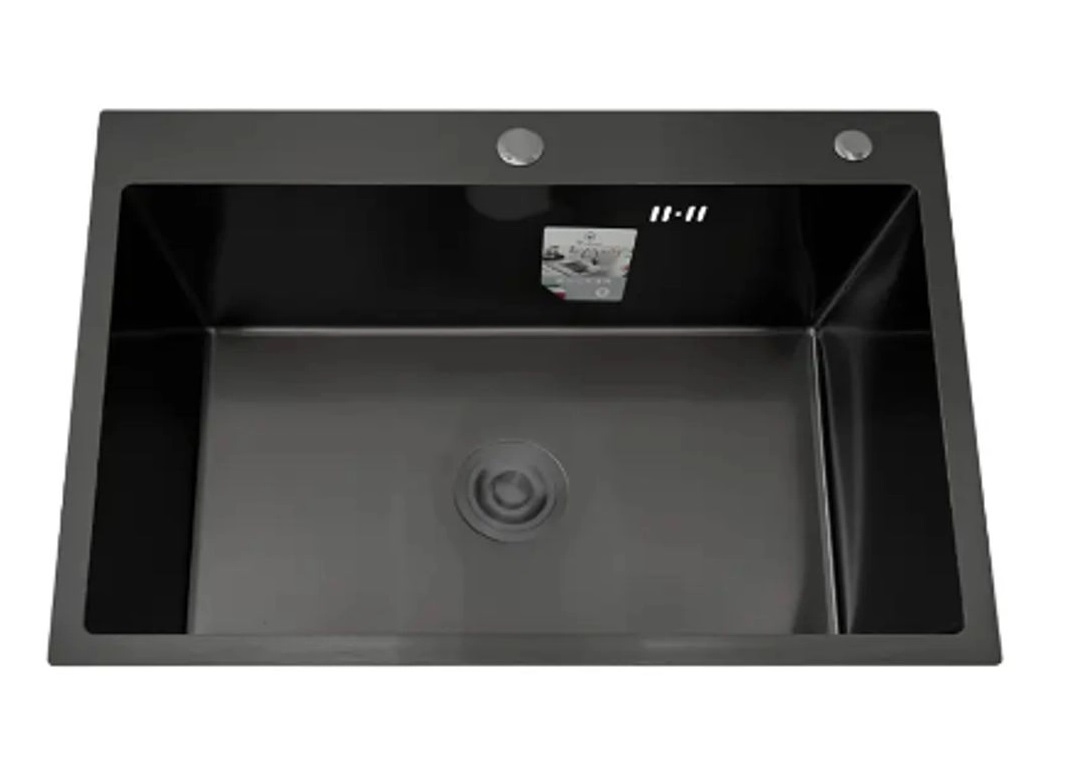 Мойка нерж Diadonna DS5040B серый графит 500х400х200 с сифоном