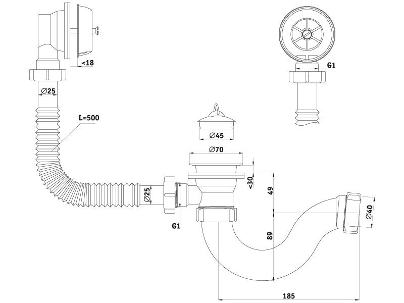 Обвязка д/ванны АНИ ВАРЯГ С6150 б/гофры