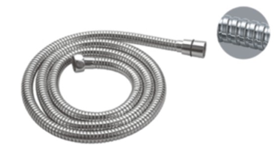 Шланг душевой Potato P40 хром 150см