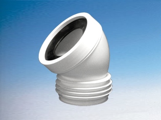 Сливная муфта д/унитаза McAlpine MRWC 16 угол 45° 160мм