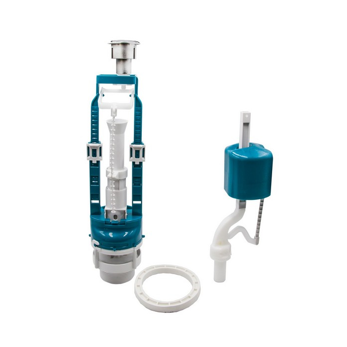 Арматура д/бачка ИНКОЭР ниж кнопка хром 1 реж 1/2"