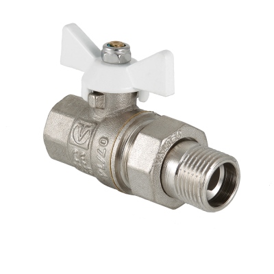 Кран шаровой    1/2" с американкой бел бабочка Valtec Base VT.227