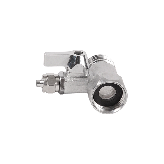 Кран шаровой 1/2" АКВАБРАЙТ КБП-14-12 шланг 1/4" для питьевых систем