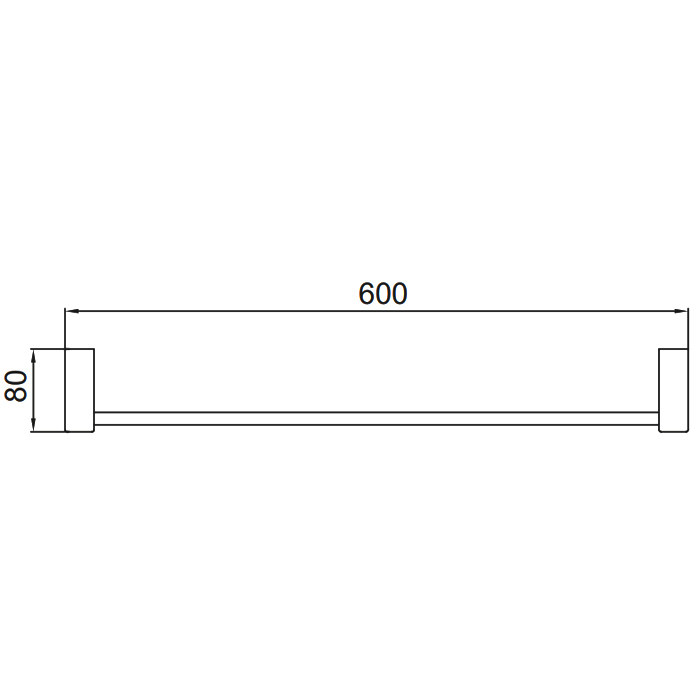 Frap F30601-9 полотенцедержатель 60см оружейная сталь