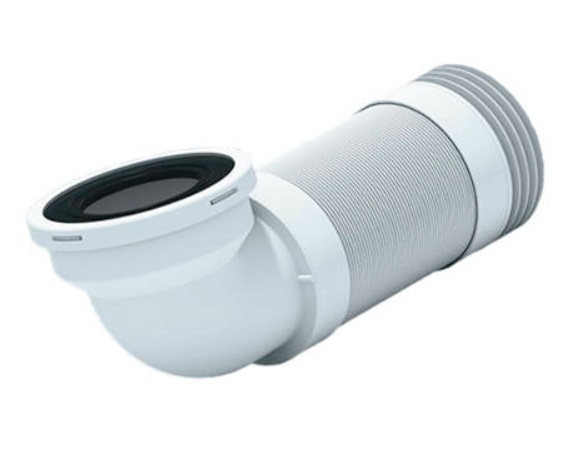 Сливная гофра д/унитаза АНИ К729R улучш манжета 340-870мм 90°