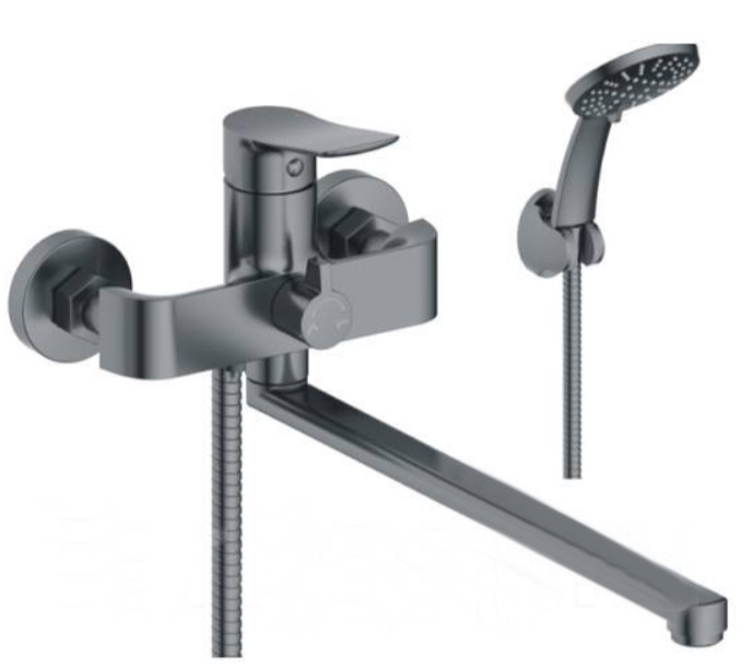 Смеситель ванна шар Diadonna D168-22QH лат див в корп L излив 35мм графит