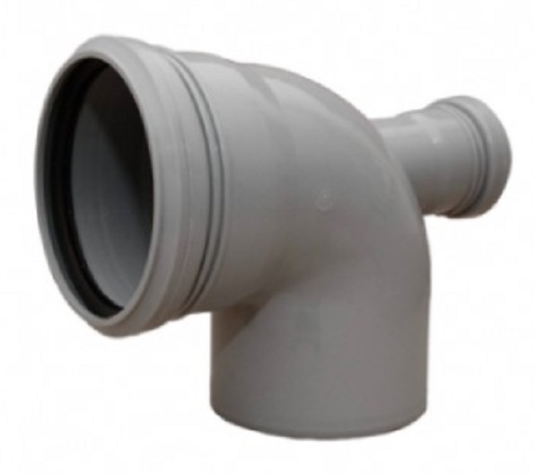 Отвод 110/50*90° с универсальным/горизонт патрубком Tebo