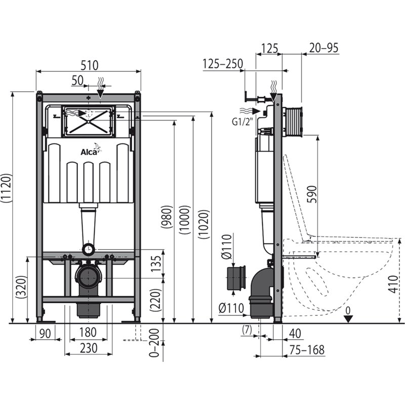 Инсталляция  АМ101/1120-0001без кнопки