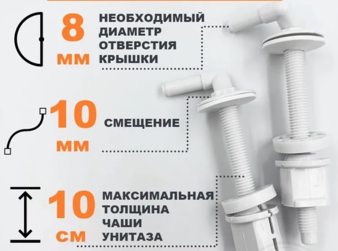 Крепеж д/сиденья пластик Каскад/Элит