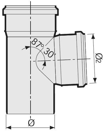 Тройник   32/ 32* 87° Sinikon