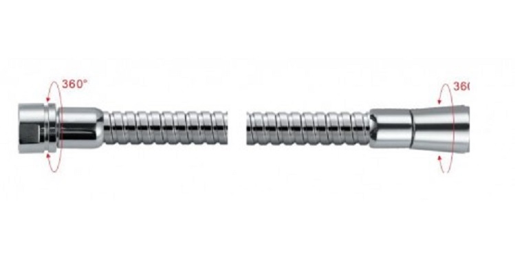 Шланг душевой Gappo G44 двойная оплетка усиленный 360° растяжной 150см