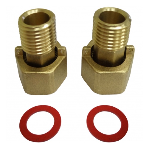 Штуцер с гайкой д/счетчика воды 1/2"-3/4" Frap FR218 в упак 2 шт