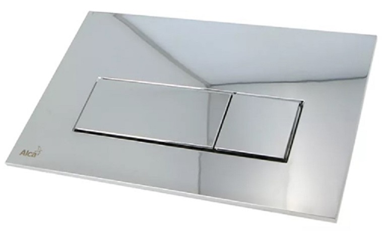 Клавиша для инсталяции  ALCAPLAST/Alcadrain М571 прямоуг, ХРОМ глянец