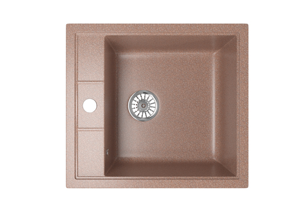Мойка гранит Mixline ML-GM28 квадрат 445*500*190мм терракотовый (307)