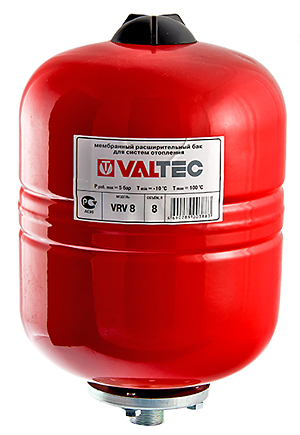 Бак расширительный Valtec отопл  12л красный