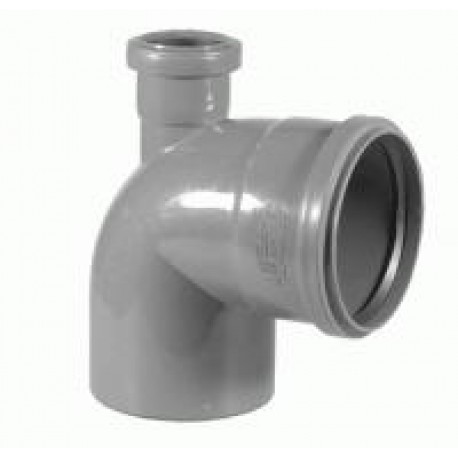 Отвод 110/50*90° с фронтальным/верт патрубком Tebo