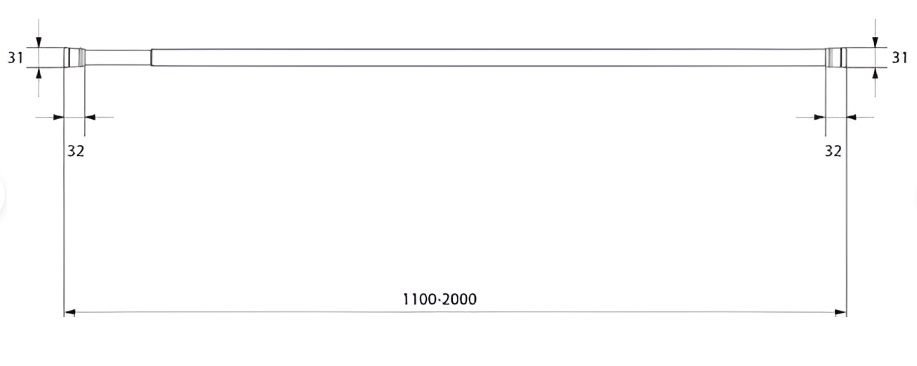 Распорка для ванной 110-200 Iddis SRW0120i14 белая