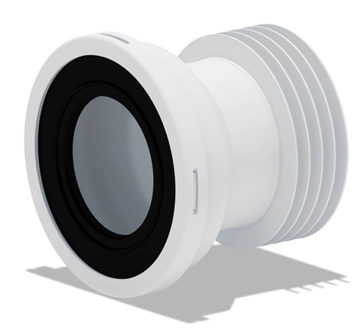 Сливная муфта д/унитаза АНИ W1218 прямая 120мм