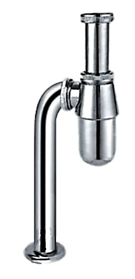 Сифон д/раковины Frap F81 стакан в пол хром