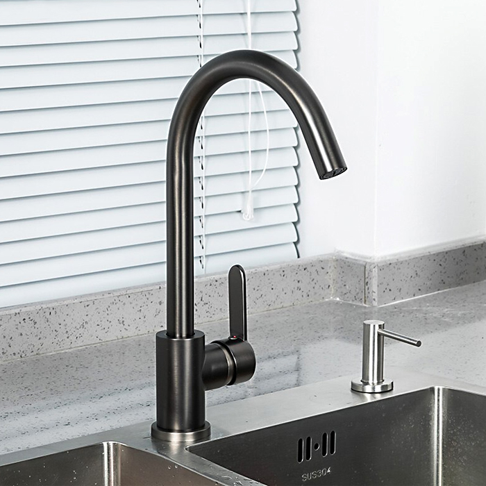 Смеситель кухня шар Frud R42052-11 35мм оружейная сталь