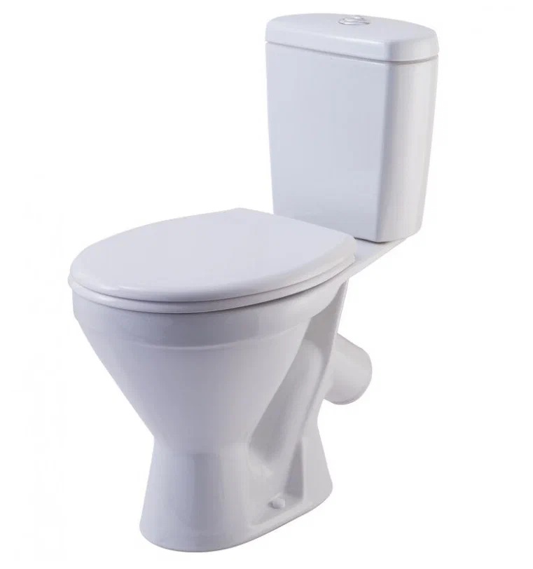 Компакт Киров Стандарт косой ЭКОНОМ белый косой выпуск,сиденье полипропилен