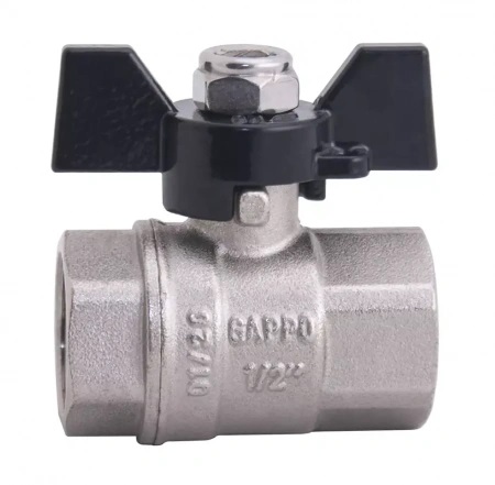 Кран шаровой    1/2"  гг бабочка Gappo G224.04