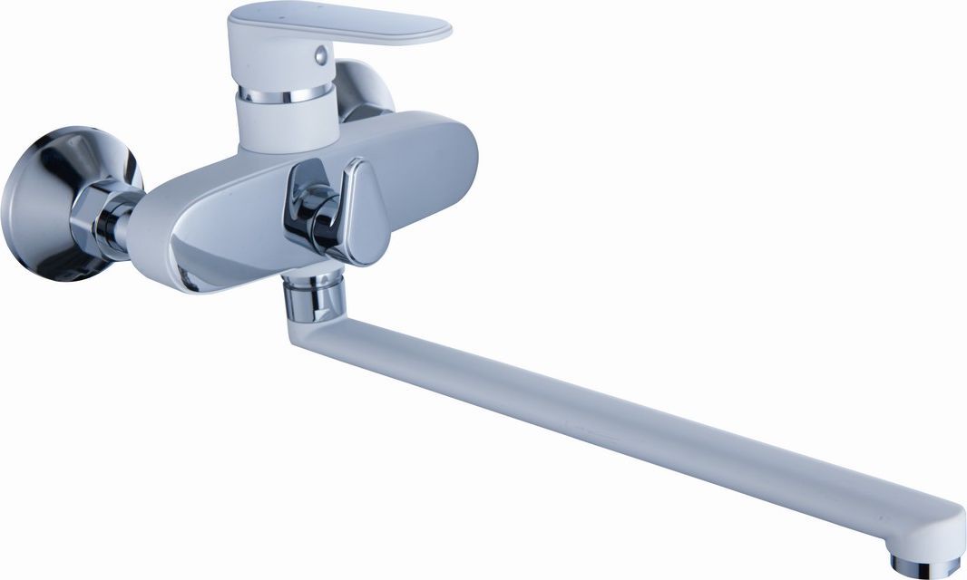 Смеситель ванна шар Diadonna D87-222117W лат див в корп L излив 35мм хром/белый