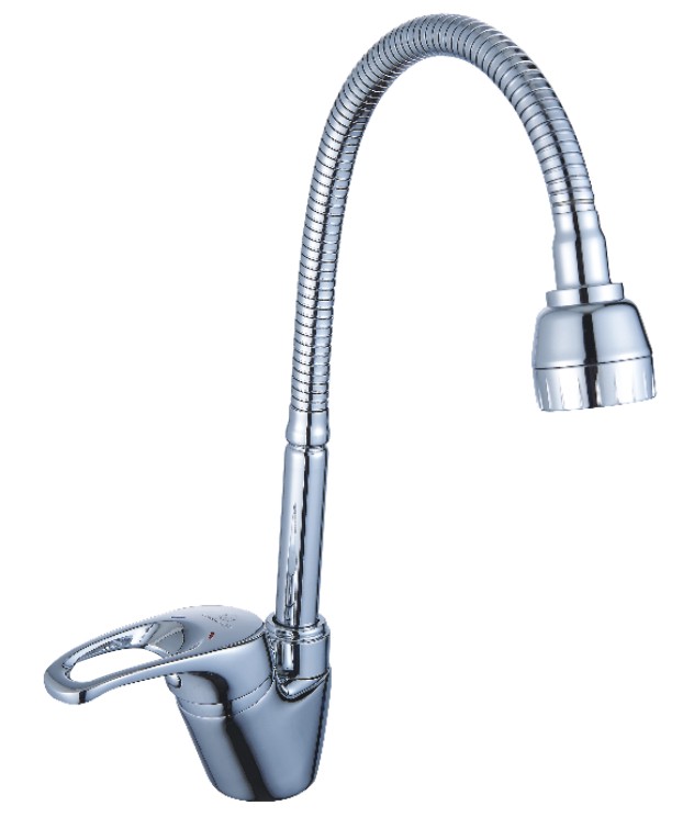 Смеситель кухня шар Diadonna D80-558111 лат бок руч гибкий излив лейка 35мм