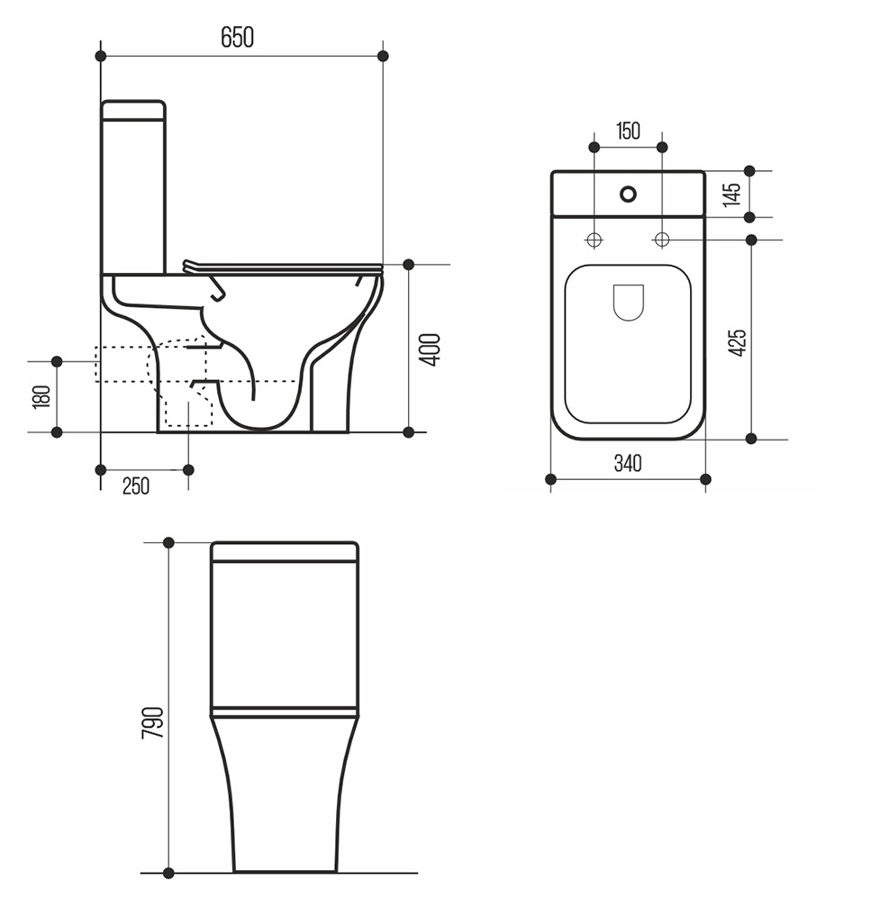 Компакт WAVE STAR безободковый прямой 2реж полипроп, м/л, 