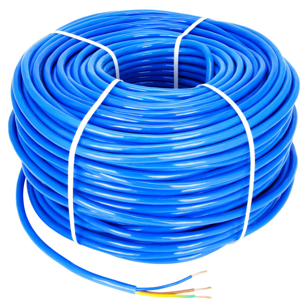 Кабель для насосов, круглый, синий,сечение1,5 мм?